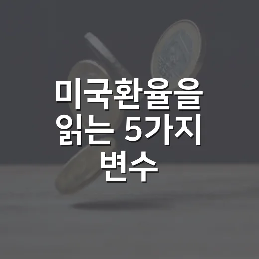 미국환율을 읽는 5가지 변수, 원·달러 1,350원대의 의미 - 요약