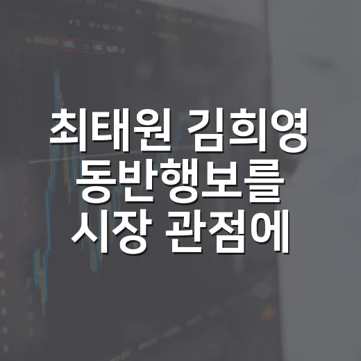 최태원 김희영 동반행보를 시장 관점에서 보는 4가지 포인트 - 요약