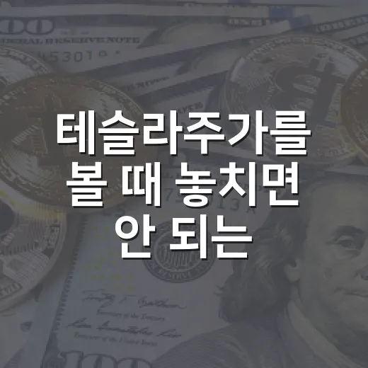 테슬라주가를 볼 때 놓치면 안 되는 4가지 변수 - 요약