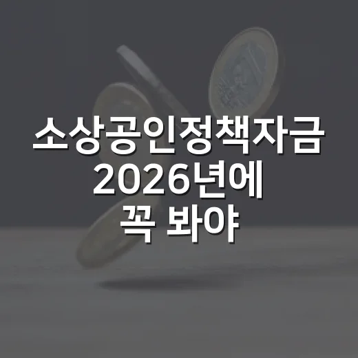 소상공인정책자금 2026년에 꼭 봐야 할 5가지 숫자 - 요약