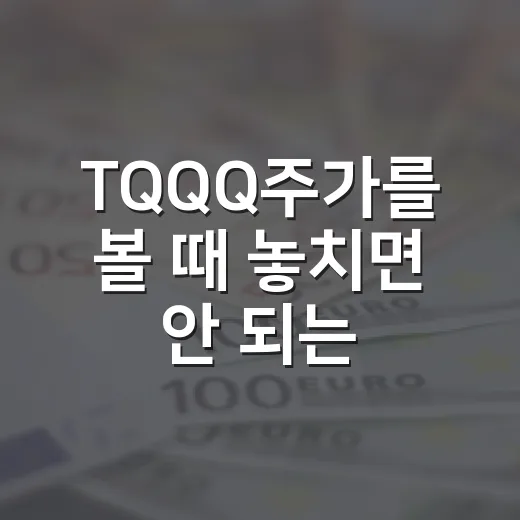 TQQQ주가를 볼 때 놓치면 안 되는 5가지 변수 - 요약