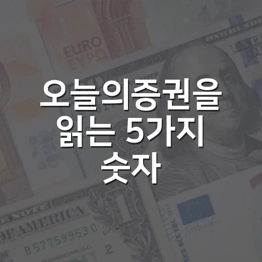 오늘의증권을 읽는 5가지 숫자, 금리·환율·반도체 흐름까지 - 요약