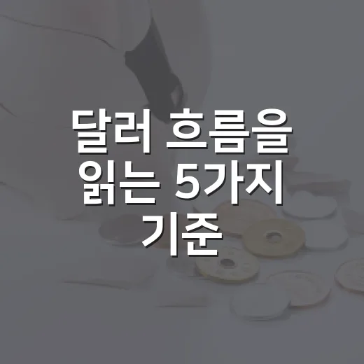 달러 흐름을 읽는 5가지 기준: 환율보다 먼저 봐야 할 것들 - 요약