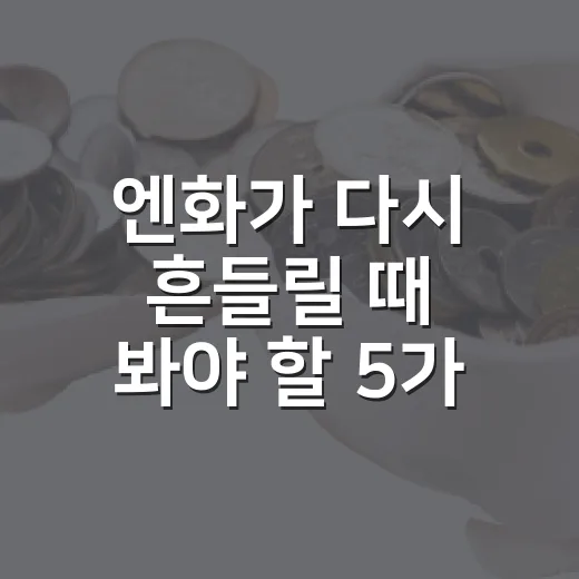 엔화가 다시 흔들릴 때 봐야 할 5가지 숫자 - 요약