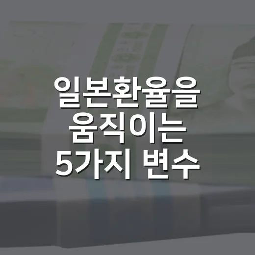 일본환율을 움직이는 5가지 변수, 100엔 840원대가 낯설지 않은 이유 - 요약