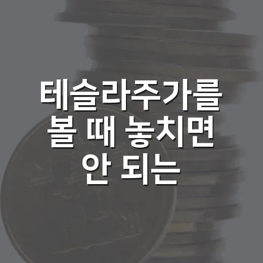 테슬라주가를 볼 때 놓치면 안 되는 5가지 변수 - 요약