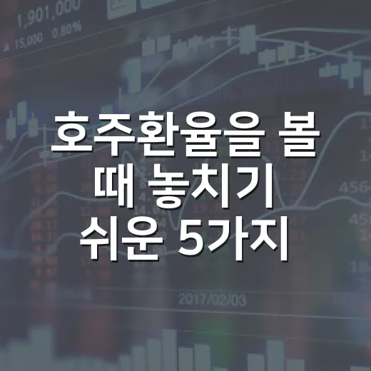 호주환율을 볼 때 놓치기 쉬운 5가지 변수 - 요약
