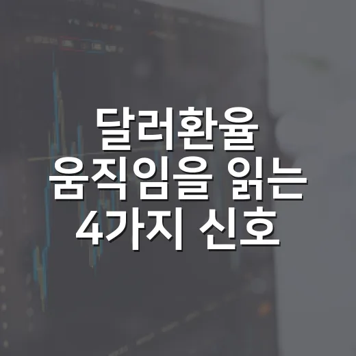 달러환율 움직임을 읽는 4가지 신호 - 요약