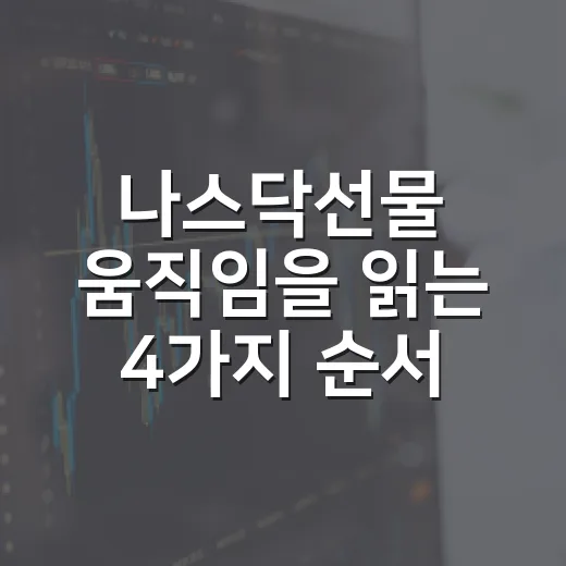 나스닥선물 움직임을 읽는 4가지 순서 - 요약