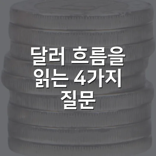 달러 흐름을 읽는 4가지 질문 - 요약