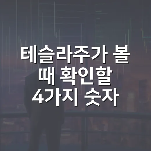 테슬라주가 볼 때 확인할 4가지 숫자 - 요약