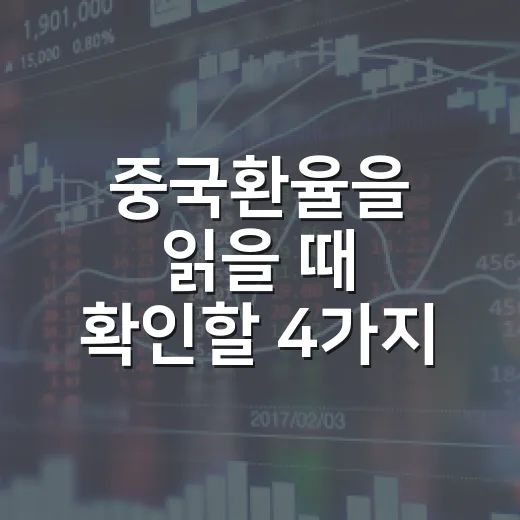 중국환율을 읽을 때 확인할 4가지 흐름 - 요약