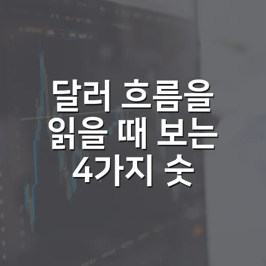 달러 흐름을 읽을 때 보는 4가지 숫자 - 요약