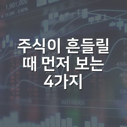주식이 흔들릴 때 먼저 보는 4가지 숫자 - 요약