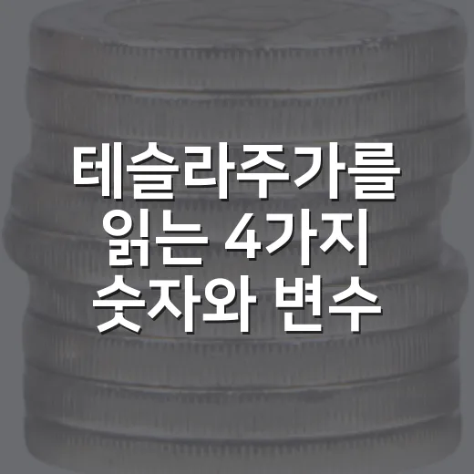 테슬라주가를 읽는 4가지 숫자와 변수 - 요약