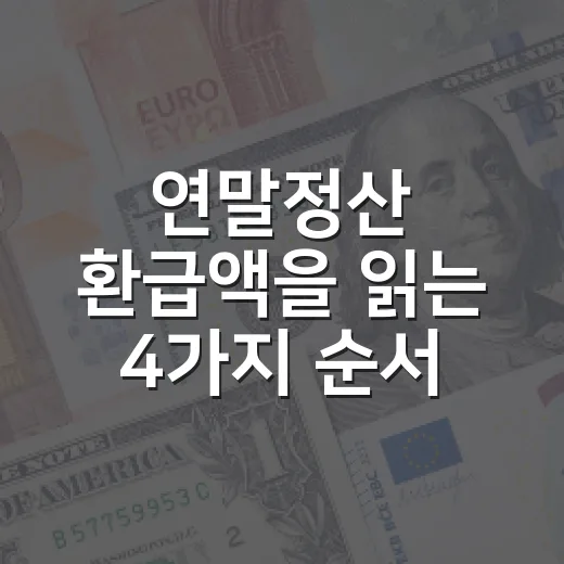 연말정산 환급액을 읽는 4가지 순서 - 요약