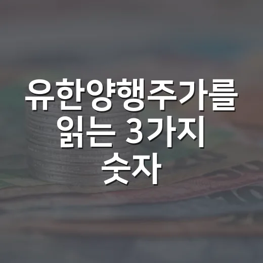 유한양행주가를 읽는 3가지 숫자 - 요약