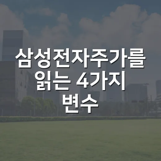 삼성전자주가를 읽는 4가지 변수 - 요약