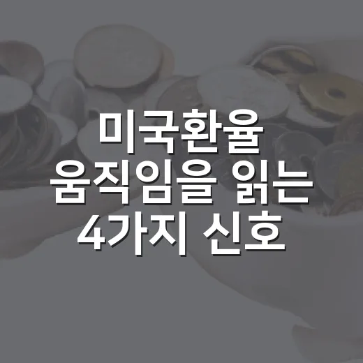 미국환율 움직임을 읽는 4가지 신호 - 요약
