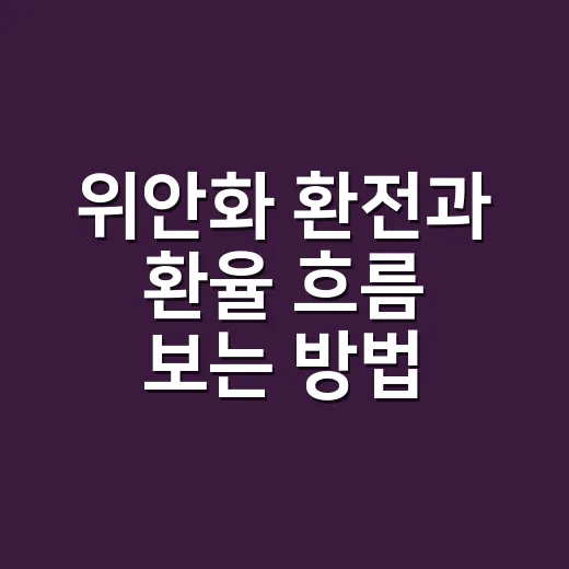 위안화 환전과 환율 흐름 보는 방법, 처음이라면 이렇게 시작하세요 - 요약