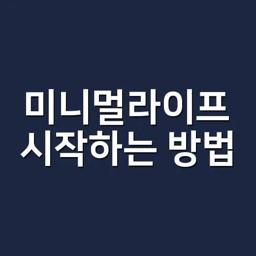 미니멀라이프 시작하는 방법, 버리지 못하는 사람도 가볍게 사는 습관 - 요약