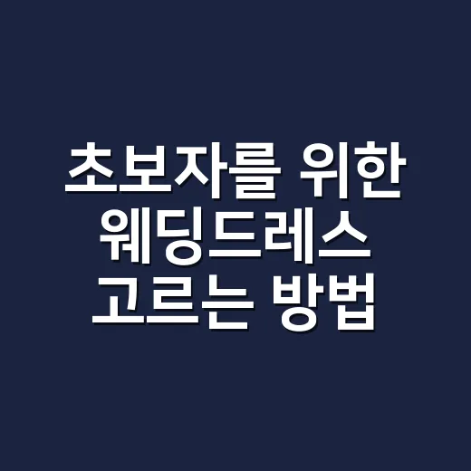 초보자를 위한 웨딩드레스 고르는 방법, 후회 줄이려면 이렇게 입어보세요 - 요약