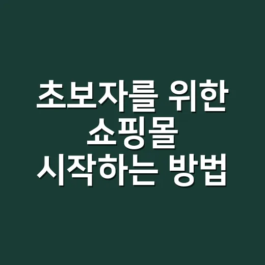 초보자를 위한 쇼핑몰 시작하는 방법, 처음부터 덜 헤매려면 이렇게 - 요약