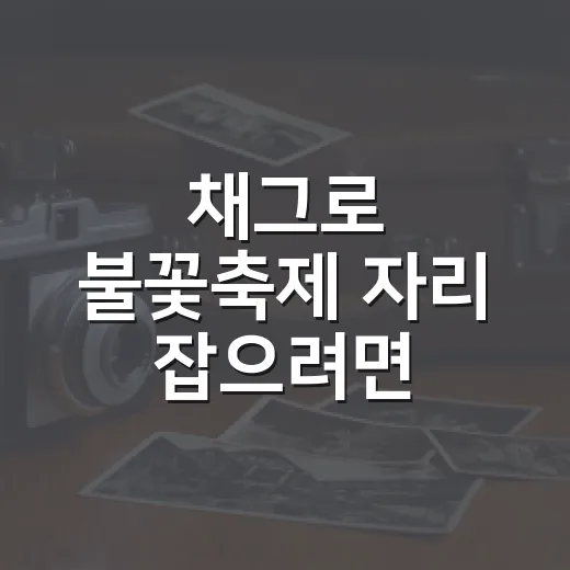 채그로 불꽃축제 자리 잡으려면 이렇게 준비하세요 - 요약