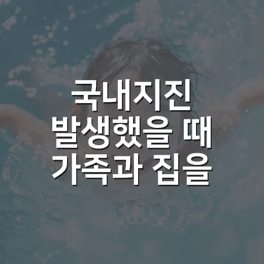 국내지진 발생했을 때 가족과 집을 지키는 방법 - 요약