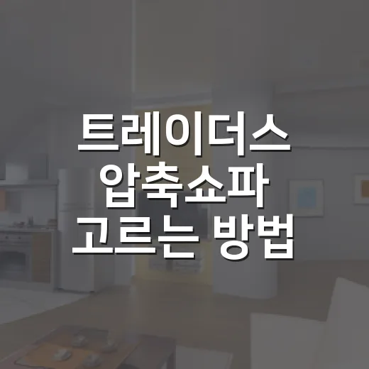 트레이더스 압축쇼파 고르는 방법, 원룸부터 거실까지 실패 줄이려면 이렇게 - 요약