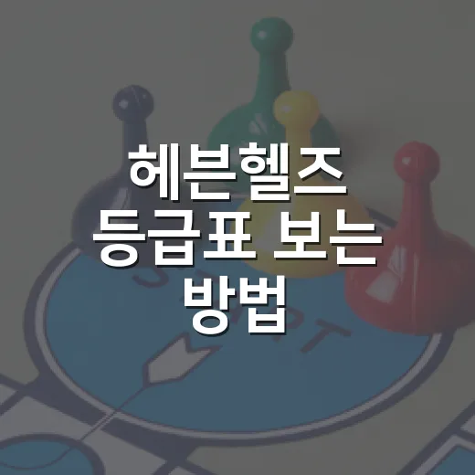 헤븐헬즈 등급표 보는 방법, 지금 기준으로 투자 우선순위 잡기 - 요약