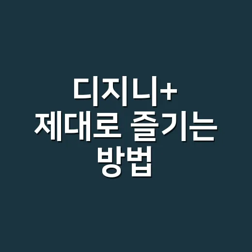 디지니+ 제대로 즐기는 방법, 가입 전부터 해지까지 헷갈리는 부분만 콕 집어 - 요약