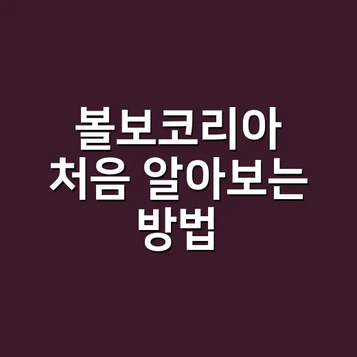 볼보코리아 처음 알아보는 방법, 모델 선택부터 서비스 체크까지 - 요약