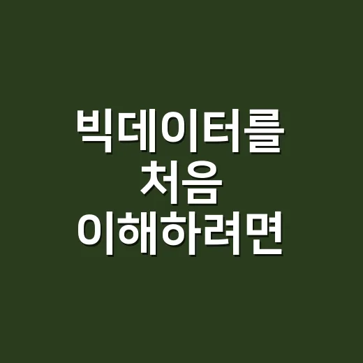 빅데이터를 처음 이해하려면 이렇게 시작하는 방법 - 요약