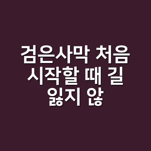 검은사막 처음 시작할 때 길 잃지 않는 방법 - 요약