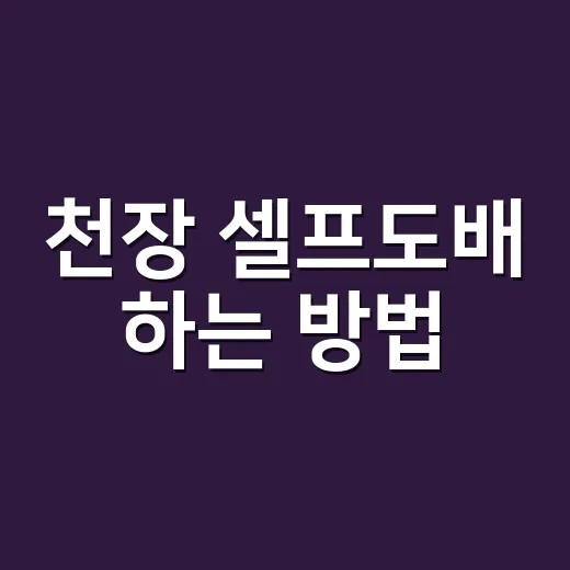 천장 셀프도배 하는 방법, 초보자가 실패 덜 하려면 이렇게 하세요 - 요약