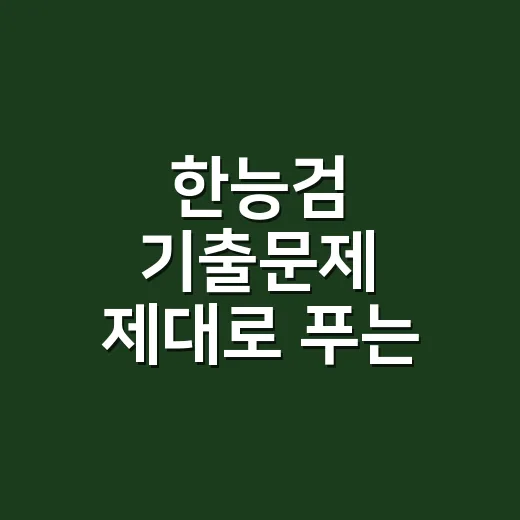 한능검 기출문제 제대로 푸는 방법, 2주 안에 점수 올리려면 이렇게 하세요 - 요약