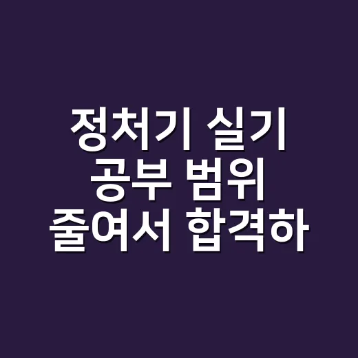 정처기 실기 공부 범위 줄여서 합격하는 방법 - 요약