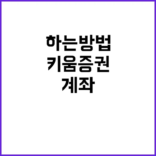 키움증권영웅문 처음 쓰는 분을 위한 계좌 확인부터 주문까지 하는 방법 - 요약