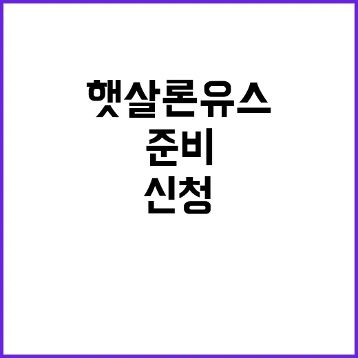 햇살론유스 신청하려면 이렇게 준비하세요 - 요약