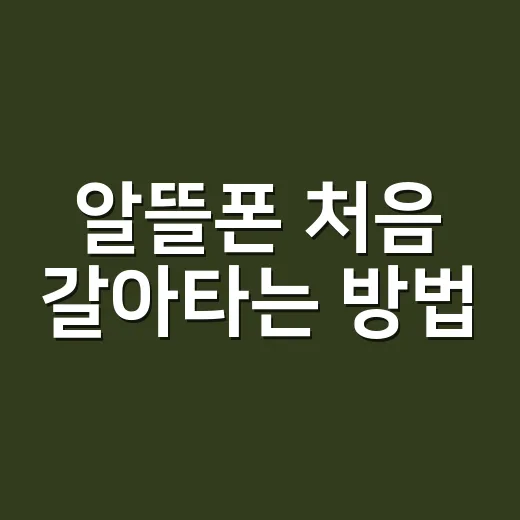 알뜰폰 처음 갈아타는 방법, 요금제 고를 때 이렇게 하면 덜 헷갈려요 - 요약