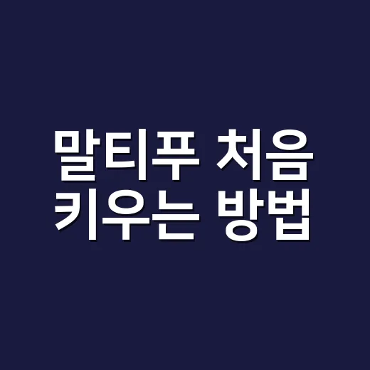말티푸 처음 키우는 방법, 성격부터 관리 루틴까지 이렇게 준비하세요 - 요약