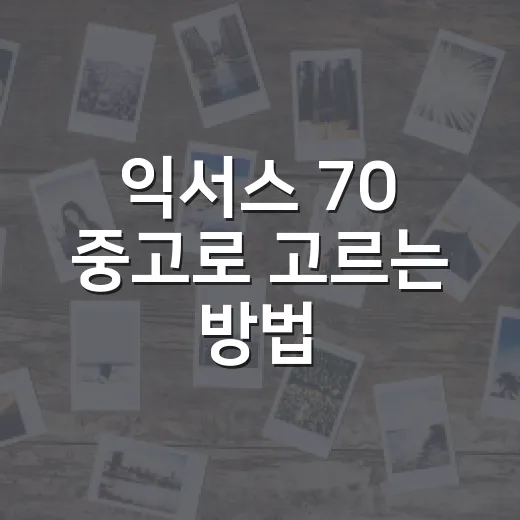 익서스 70 중고로 고르는 방법, 오래된 디카 감성 제대로 즐기려면 이렇게 - 요약