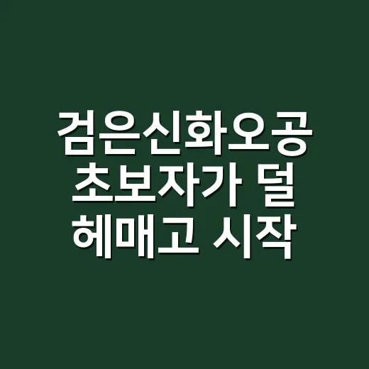 검은신화오공 초보자가 덜 헤매고 시작하는 방법 - 요약