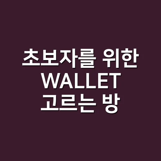 초보자를 위한 WALLET 고르는 방법, 지갑부터 디지털 월렛까지 이렇게 보면 편해요 - 요약
