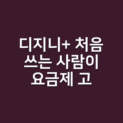 디지니+ 처음 쓰는 사람이 요금제 고르는 방법 - 요약
