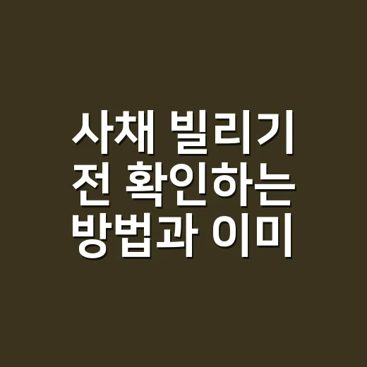 사채 빌리기 전 확인하는 방법과 이미 빌렸을 때 대처법 - 요약