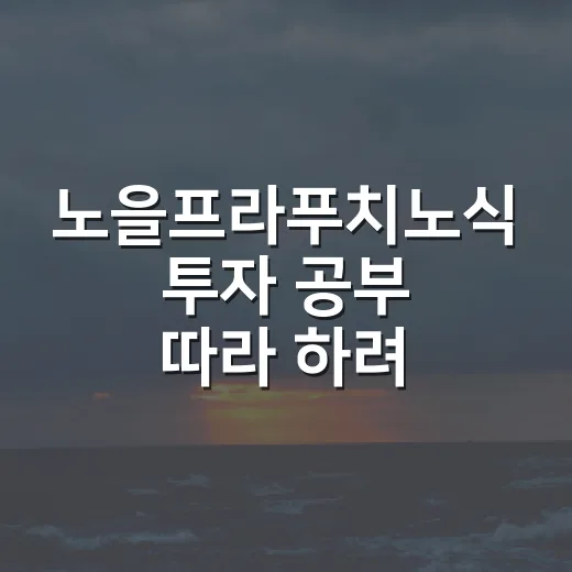 노을프라푸치노식 투자 공부 따라 하려면 이렇게 시작하기 - 요약