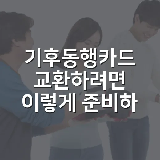 기후동행카드 교환하려면 이렇게 준비하세요 - 요약