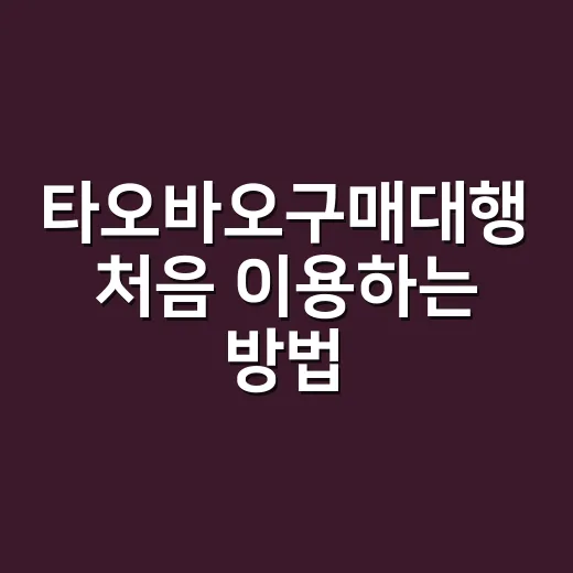 타오바오구매대행 처음 이용하는 방법, 실패 줄이는 체크리스트 - 요약